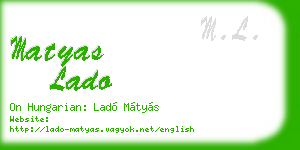 matyas lado business card