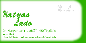 matyas lado business card